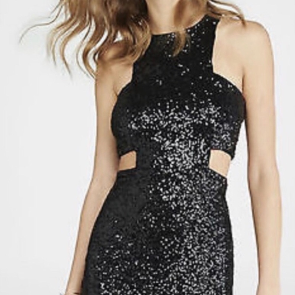 EXPRESS Sequence black dress
